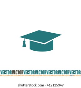 Graduation cap vector icon