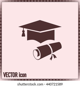 Similar Images, Stock Photos & Vectors of Graduation cap vector icon