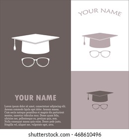 Graduation cap vector icon 