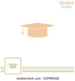 Graduation cap vector icon