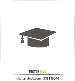 Graduation cap vector icon