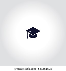 Graduation cap Vector Icon.