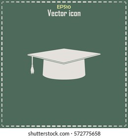 Graduation cap vector icon