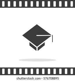 Graduation cap Vector Icon