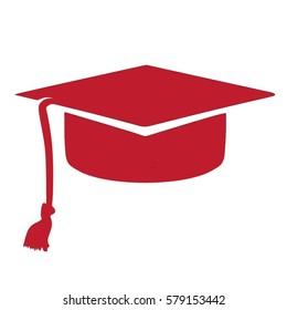 Graduation cap vector icon
