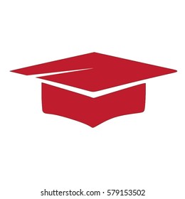 Graduation cap vector icon