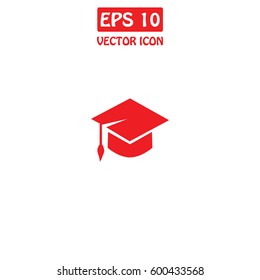 Graduation cap Vector Icon.