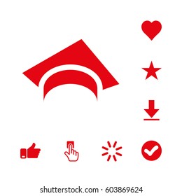 Graduation cap vector icon