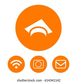Graduation cap vector icon