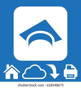 Graduation cap vector icon
