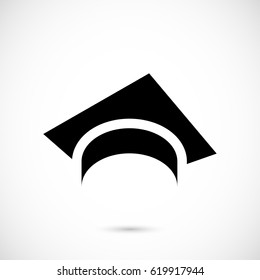 Graduation cap vector icon