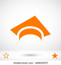 Graduation cap vector icon