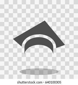 Graduation cap vector icon