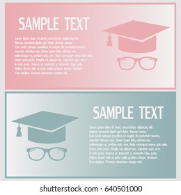 Graduation cap vector icon 