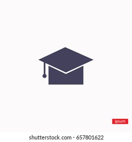 Graduation cap Vector icon