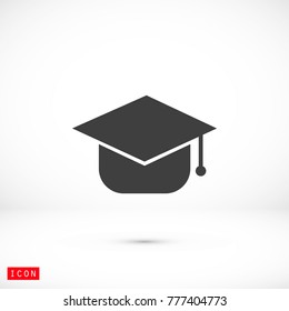 Graduation cap Vector icon