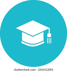 Vektorsymbol der Graduation Cap. Kann für Druck-, Mobil- und Web-Anwendungen verwendet werden.