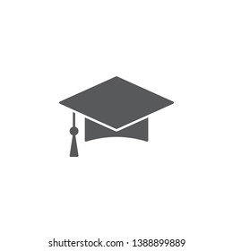graduation cap vector icon concept, isolated on white background