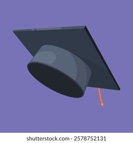 Graduation Cap vector icon. Graduation degree hat illustration vector