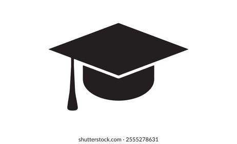 Graduation Cap Vector Icon Design 