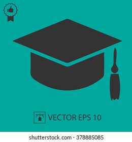 Graduation cap vector icon EPS 10.