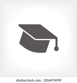 Graduation cap vector icon,  hat student icon