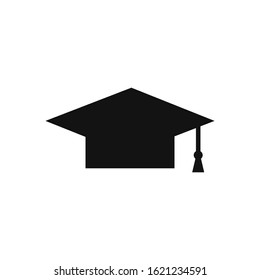 Graduation cap vector icon, graduation hat symbol in modern design style for web site and mobile app