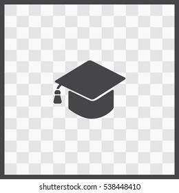 Graduation cap vector icon. Isolated illustration. Business picture.
