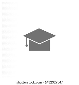 Graduation cap Vector icon . Lorem Ipsum Illustration design