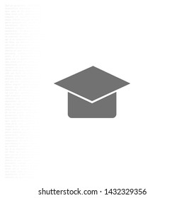 Graduation cap Vector icon . Lorem Ipsum Illustration design