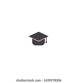 Graduation cap Vector icon . Lorem Ipsum Illustration design