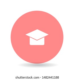 Graduation cap Vector icon . Lorem Ipsum Illustration design