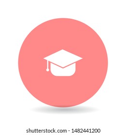 Graduation cap Vector icon . Lorem Ipsum Illustration design