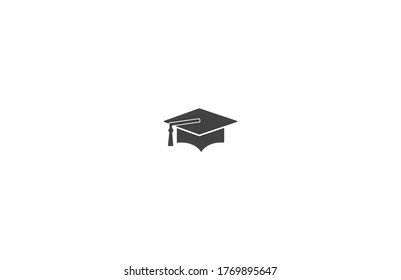 Graduation cap vector icon , lorem ipsum Flat design