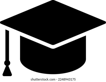Graduation cap vector icon material