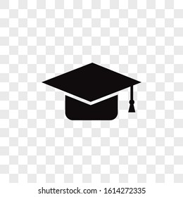 Graduation cap vector icon in modern design style for web site and mobile app