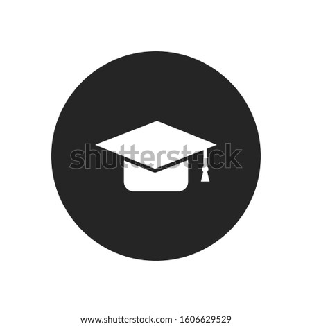Graduation cap vector icon in modern design style for web site and mobile app