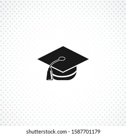 Graduation cap vector icon on white background.Graduation cap vector icon on white background.Graduation cap vector icon on white background.