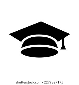 Graduation cap vector icon, student symbol. flat vector illustration for web site or mobile app 
