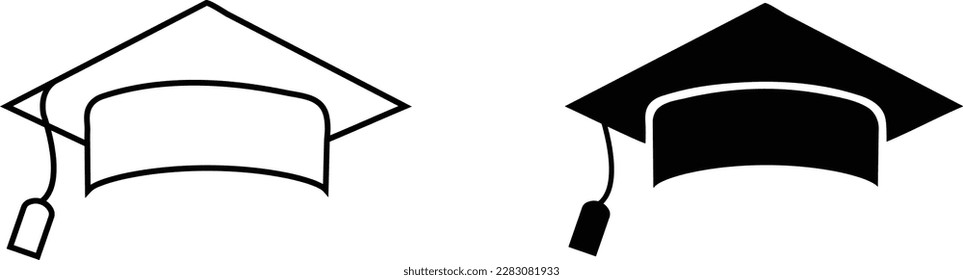 Graduation cap vector illustration for graduation celebration.