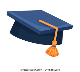 Graduation cap. Vector illustration on a white background.