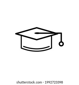 Graduation cap vector isolated on white background. Graduation cap Icon.
