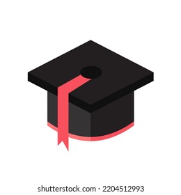 Graduation cap vector isolated on white background. Icon Graduation cap.