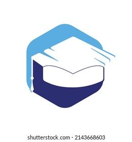 Graduation cap vector logo design. Education logo template. Institutional and educational vector logo design.