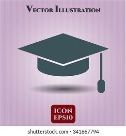 Graduation cap vector symbol