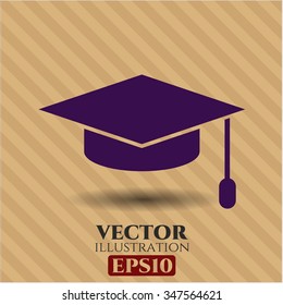 Vektorsymbol der Graduierungskappe