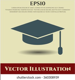 Graduation cap vector symbol