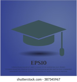 Graduation cap vector symbol
