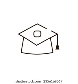 graduation cap vector type icon