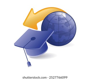 Graduation cap in the world of education